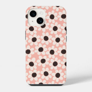 Coque Pour iPhone 14 Motif de fleur de marguerite rose mignon