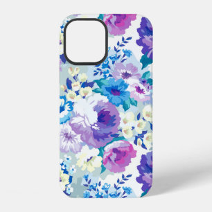 Coque iPhone 12 Motif de fleurs à aquarelles pastel tendance