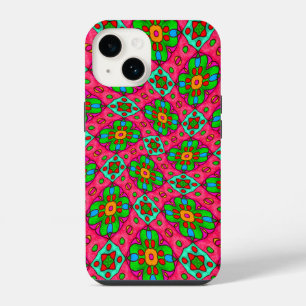 Coque Pour iPhone 14 Motif de fleurs abstraites uniques
