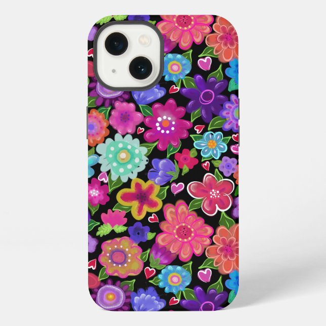 Coque iPhone Motif de fleurs boho les plus beaux (Verso)