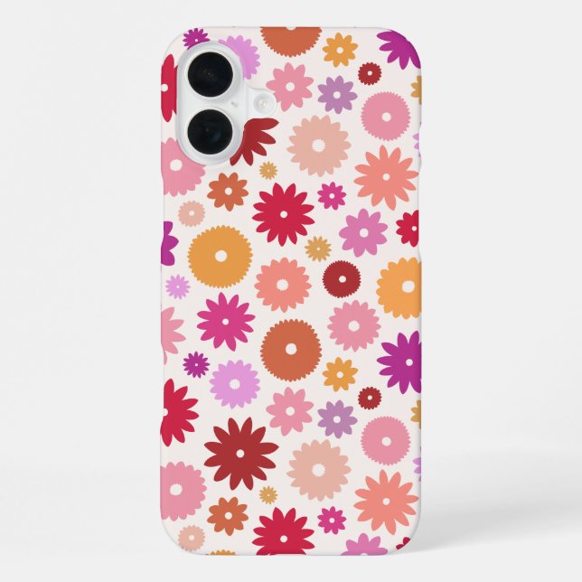 Coque iPhone Motif de fleurs colorées (Verso)