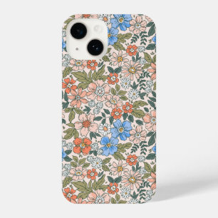 Coque Pour iPhone 14 Motif de fleurs du jardin de corail
