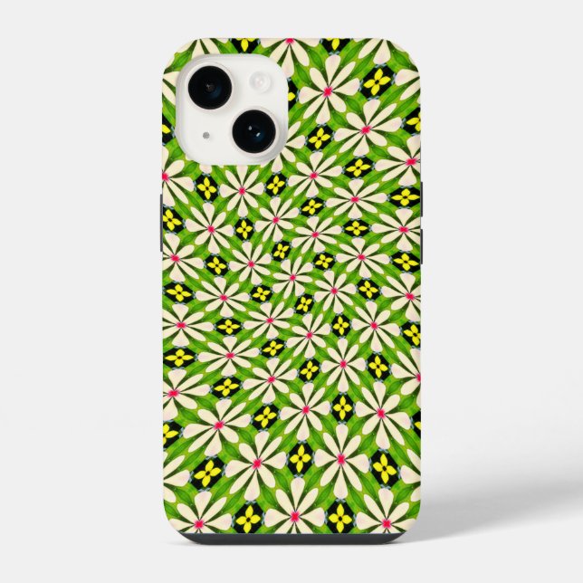 Coque iPhone Motif de fleurs esthétique (Verso)
