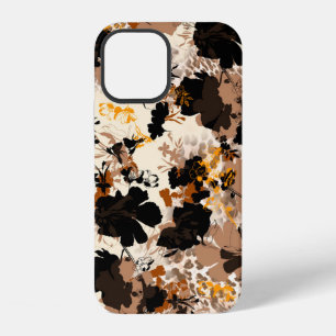 Coque iPhone 12 Motif de fleurs géométriques sans couture, impress