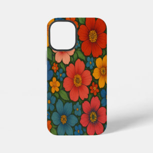 Coque iPhone 12 Mini Motif de fleurs sauvages transparent et lumineux 