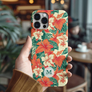 Coque Pour iPhone 14 Plus Motif de fleurs tropicales ambiance hawaïenne