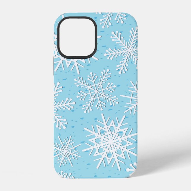 Coque iPhone Motif de flocon de neige (Verso)