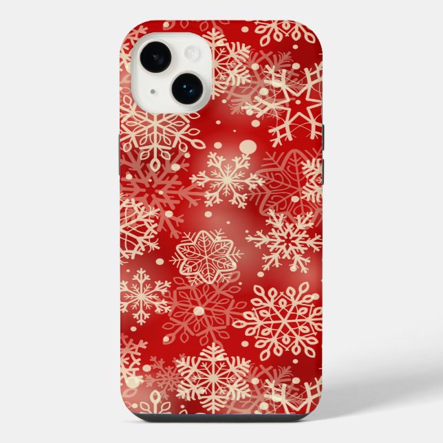 Coque iPhone Motif de flocons de neige (Verso)