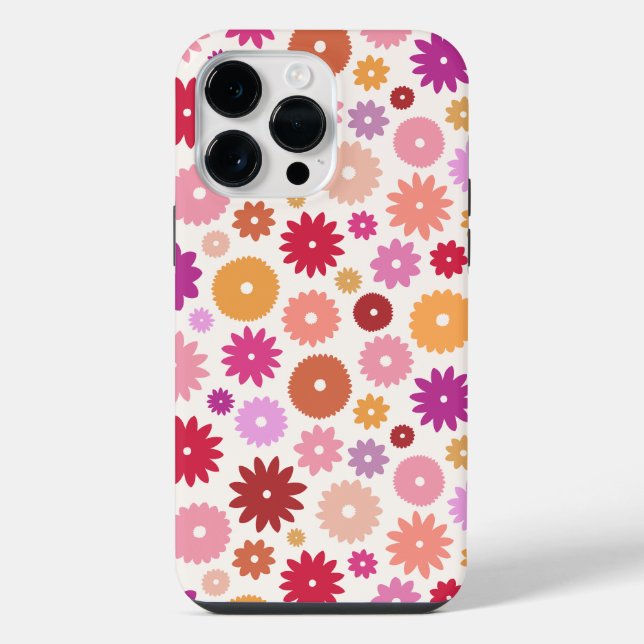 Coque iPhone Motif de floraisons colorées (Verso)