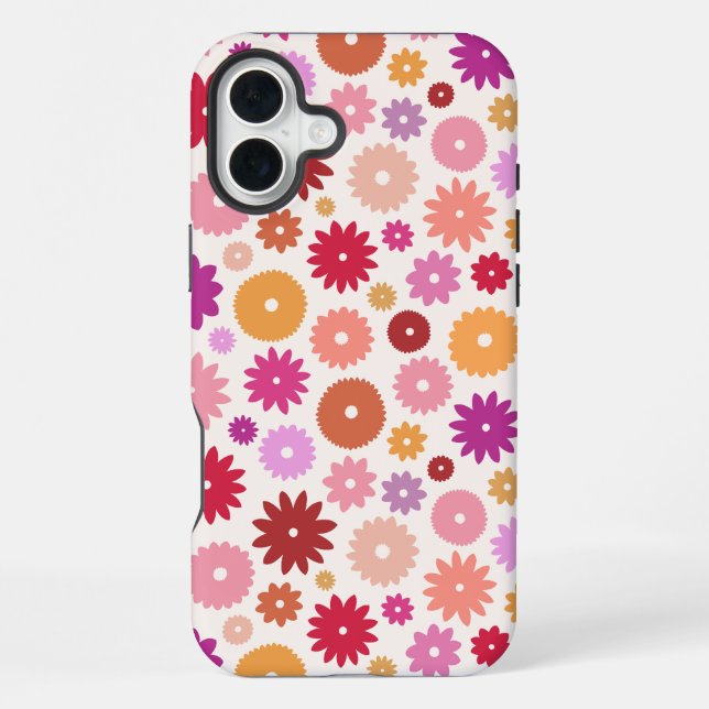 Coque iPhone Motif de floraisons colorées (Verso)