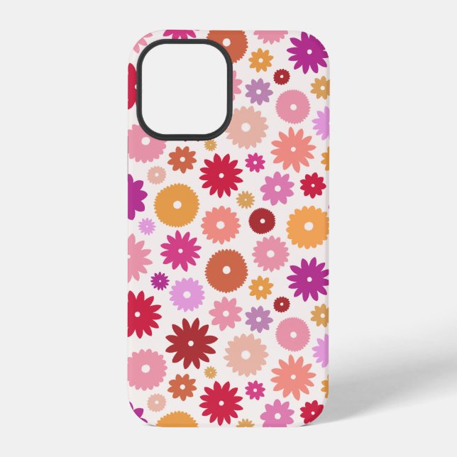 Coque iPhone Motif de floraisons colorées (Verso)