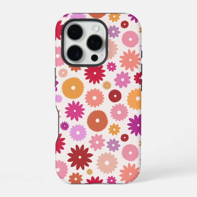 Coque iPhone Motif de floraisons colorées (Verso)