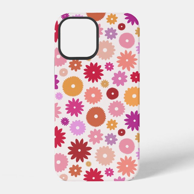 Coque iPhone Motif de floraisons colorées (Verso)