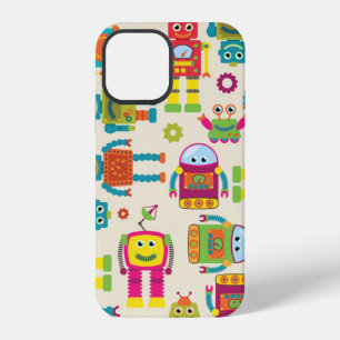 Coque iPhone 12 Motif de fond en mosaïque transparente avec Rob mi