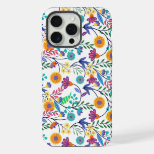 Coque iPhone 15 Pro Max Motif de fond floral exotique coloré-23145