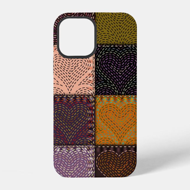 Coque iPhone Motif de fond sans couture. Le patchwork avec em (Verso)