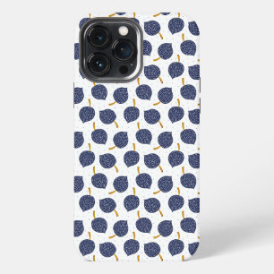 Etui iPhone 13 Pro Max Motif de fruit de bombe volante abstrait bleu mari