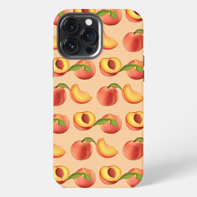Coque iPhone Motif de fruit pêche (Verso)
