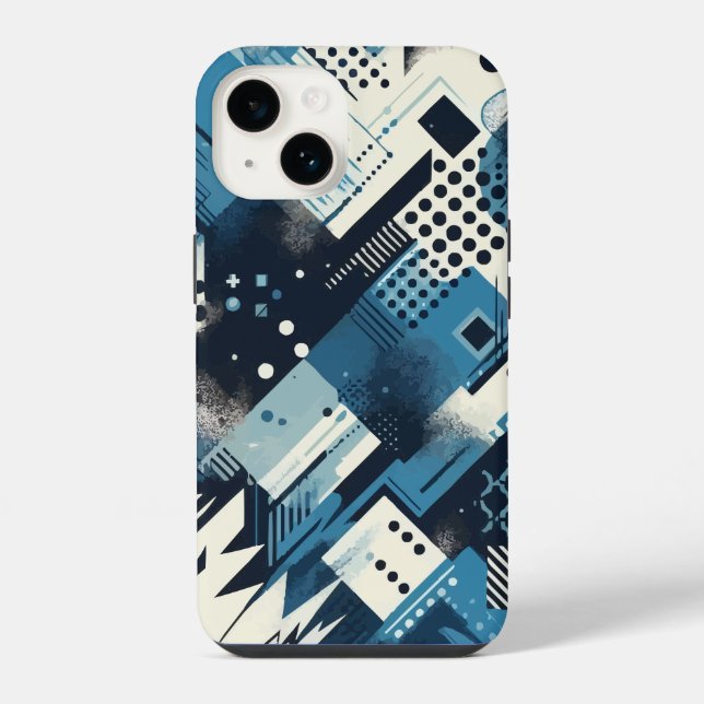 Coque iPhone Motif de graffiti géométrique (Verso)