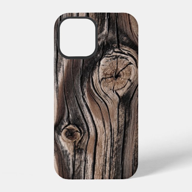 Coque iPhone Motif de grain de bois (Verso)