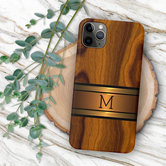Coque iPhone Motif de grain de bois tendance classique personna (Créateur téléchargé)
