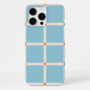 Coque iPhone 16 Pro Max Motif de grille de couleurs douces avec accent cha