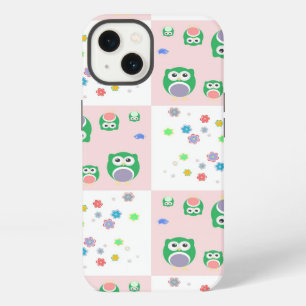 Etui iPhone 13 Motif de hibou coloré pour enfants