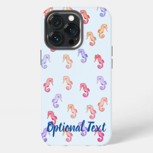 Etui iPhone 13 Pro Motif de hippocampes colorés 