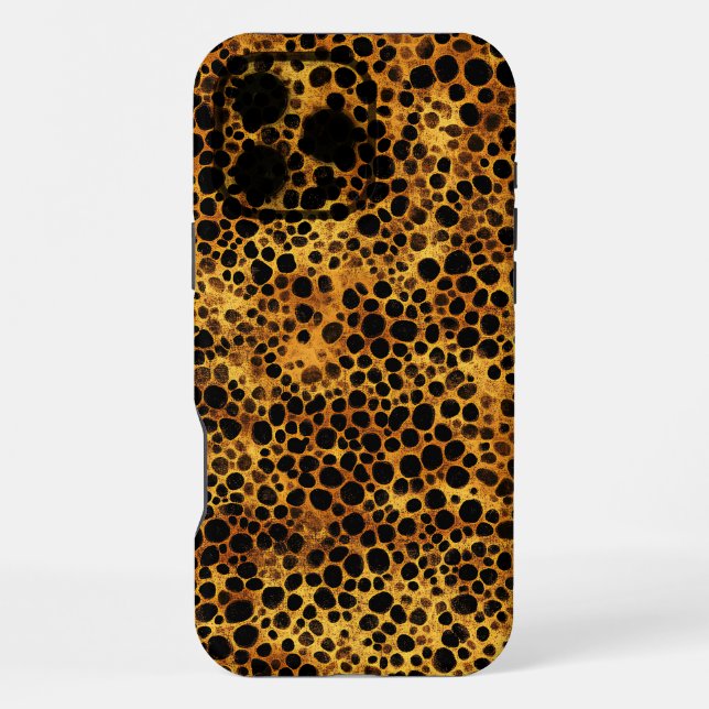 Coque iPhone Motif de imprimé léopard abstrait (Verso)