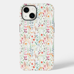 Coque Pour iPhone 14 Motif de jardin de fleurs pastel