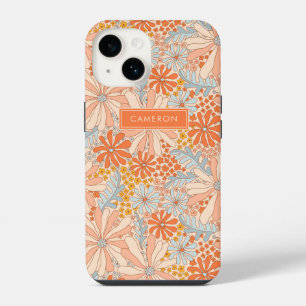 Coque Pour iPhone 14 Motif de jardin de fleurs rétro