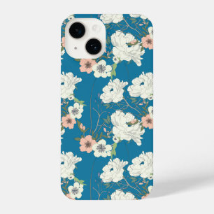 Coque Pour iPhone 14 Motif de jardin floral blanc