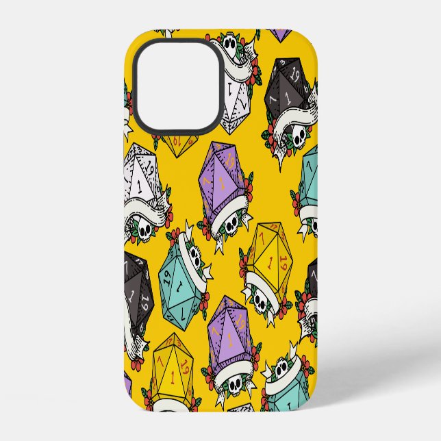 Coque iPhone Motif de jeu de dés D20 (Verso)