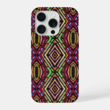 Motif de joyaux colorés en style vitrail