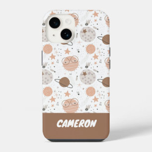 Coque Pour iPhone 14 Motif de la planète doodle mignonne
