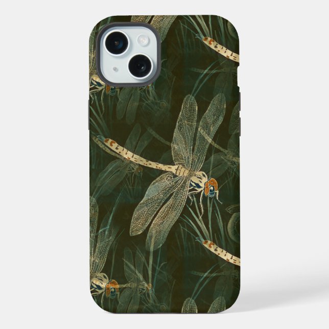 Coque iPhone Motif de libellule majestueuse (Verso)