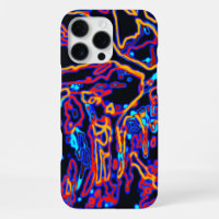 Motif de ligne incurvée néon vibrant multicolore