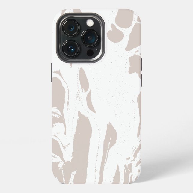 Coque iPhone Motif de marbre abstrait gris (Dos)