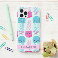 Motif de méduses, Mignonne méduse, Mer, Votre nom