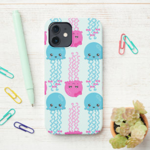 Coque iPhone 12 Motif de méduses, Mignonne méduse, Sea Animaux