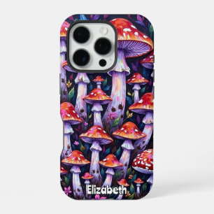 Coque iPhone 16 Pro Motif de mélange de champignons