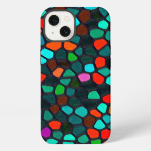 Etui iPhone 13 Motif de mosaïque coloré multicolore