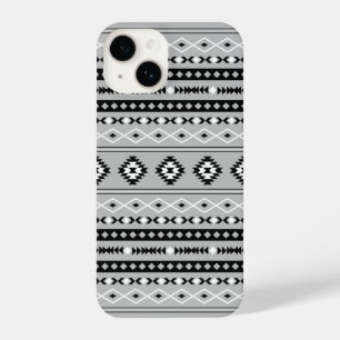 Coque Pour iPhone 14 Motif de motifs mixtes noir blanc aztèque