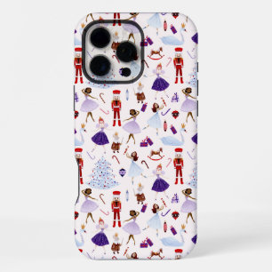 Coque iPhone 16 Pro Max Motif de Noël Casse-Noisette Blanc Mignon