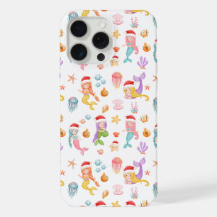 Coque iPhone 15 Pro Max Motif de Noël de la sirène