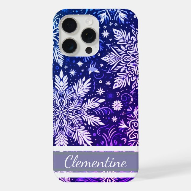 Coque iPhone Motif de Noël flocon de neige (Verso)