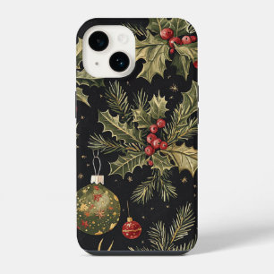Coque Pour iPhone 14 Motif de Noël floral de Poinsettia (22)