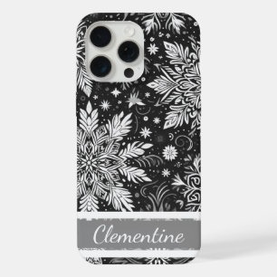 Coque iPhone 15 Pro Max Motif de Noël Snowflake