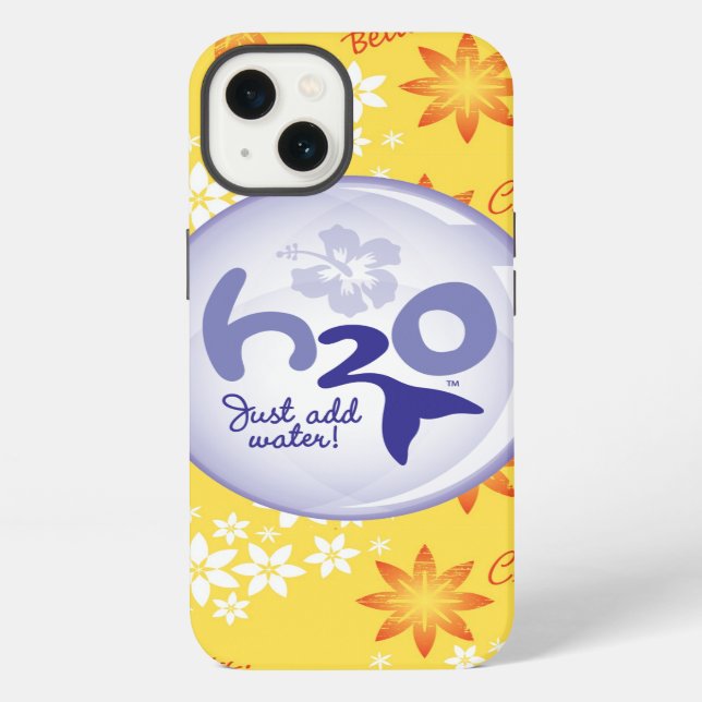 Coque iPhone Motif de nom jaune (Verso)