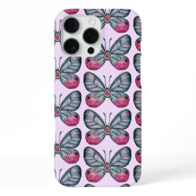 Motif de papillon rose à aile de verre d'octobre